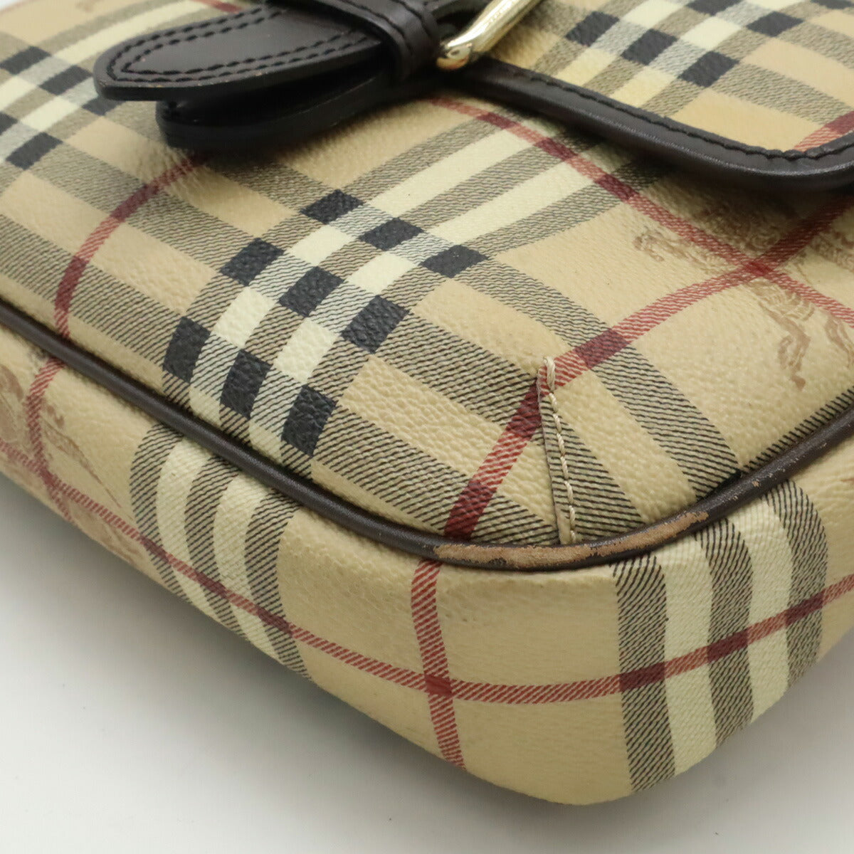 Burberry PVC Leather Shadow Horse Nova Check Shoulder Bag