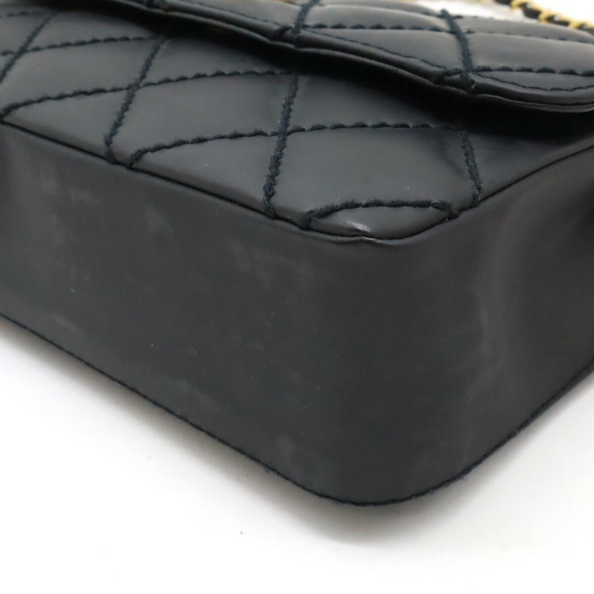 Chanel Wild Stitch Matelasse Coco 2way Shoulder Bag Leather Handbag