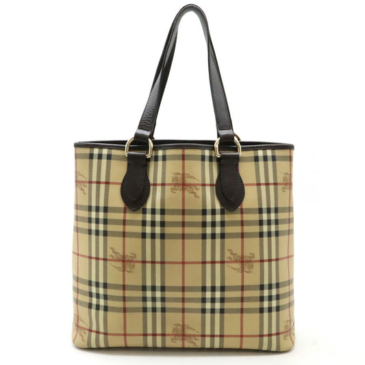 Burberry PVC Leather Nova Check 2way Tote Bag