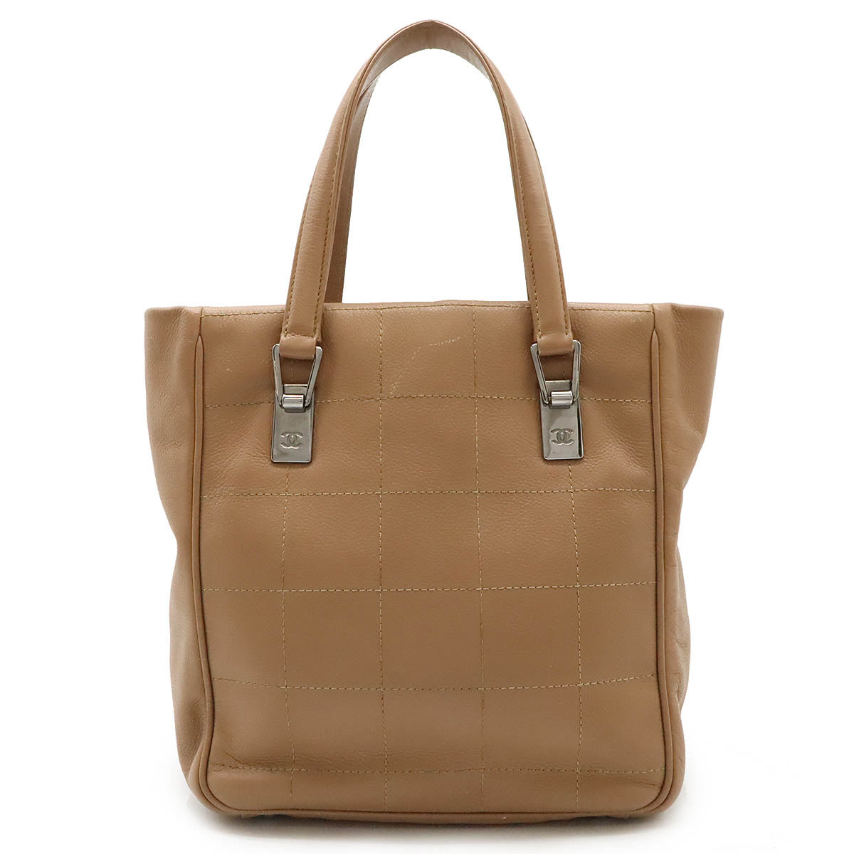 Chanel Caviar Skin Choco Bar 2way Bag Pink Beige Classic Flap