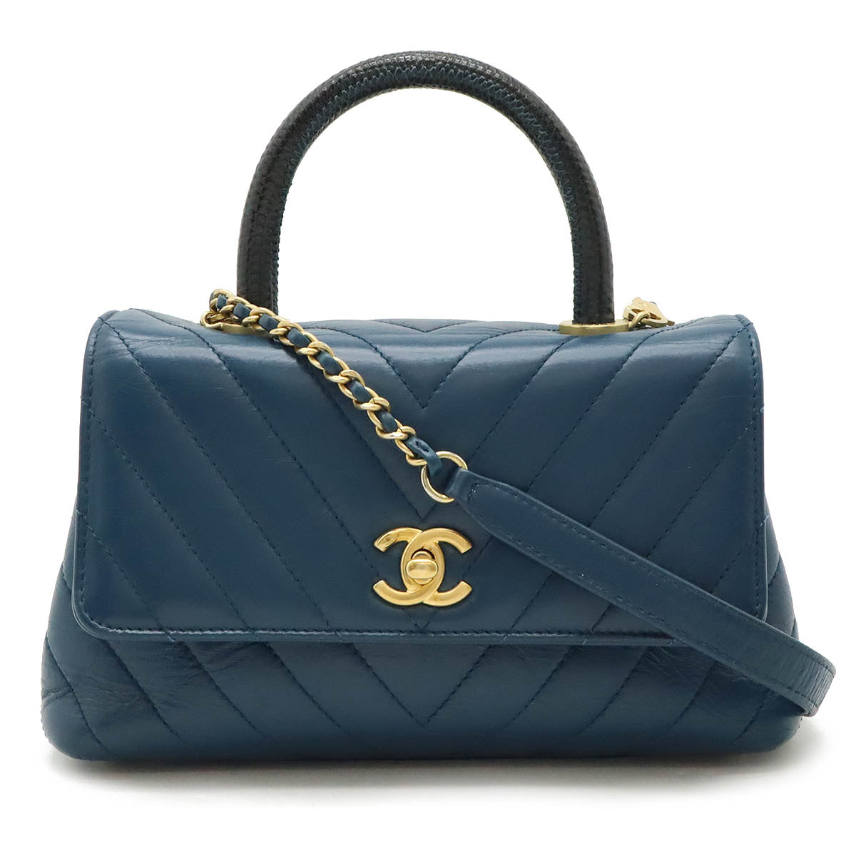 Chanel Leather Coco Handle 2way Bag Classic Flap