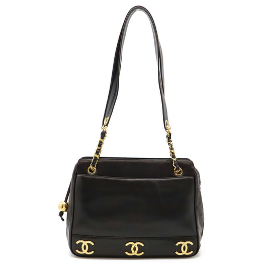 Chanel Triple Coco Leather 2way Shoulder Bag