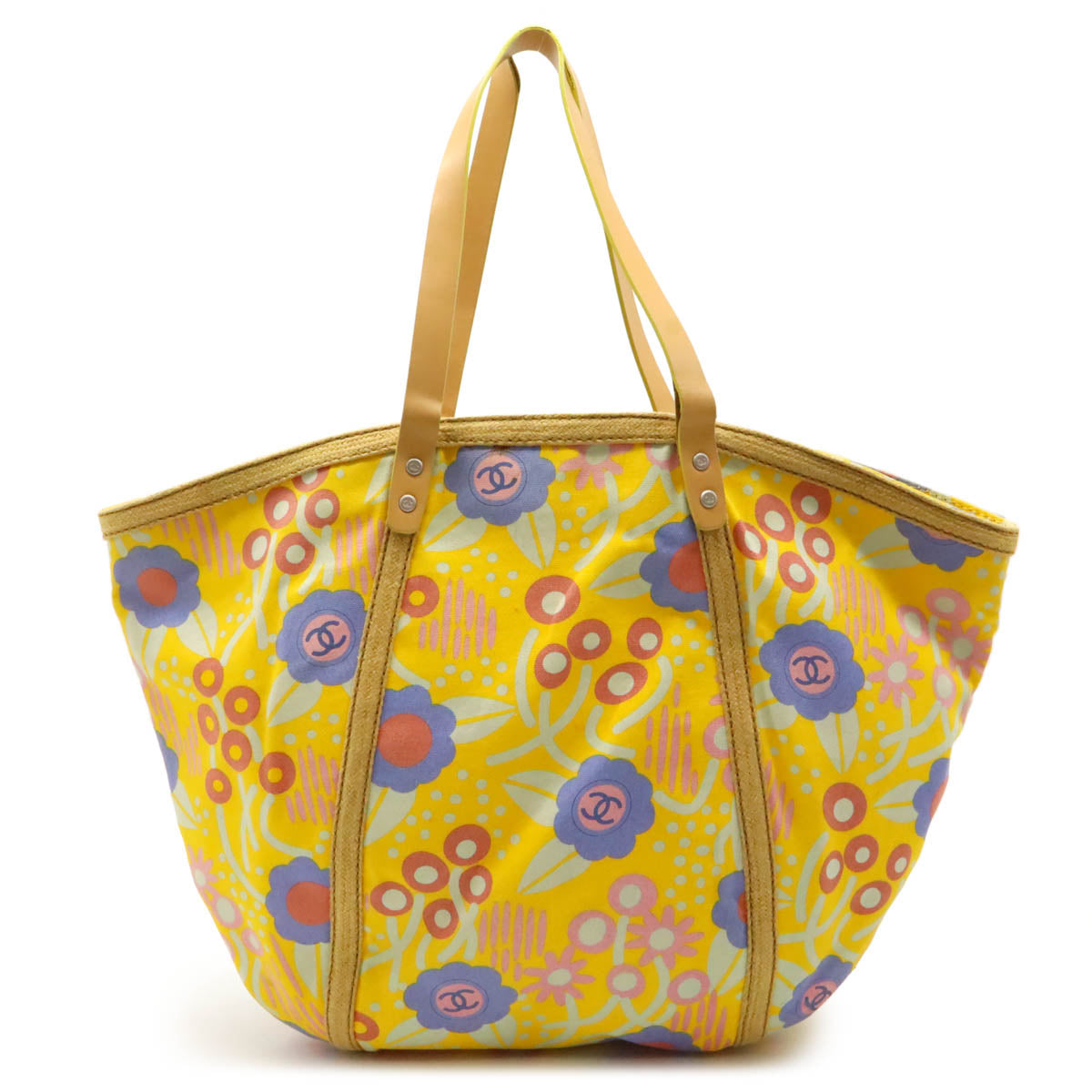 Chanel Canvas Leather High Summer 2way Tote Bag