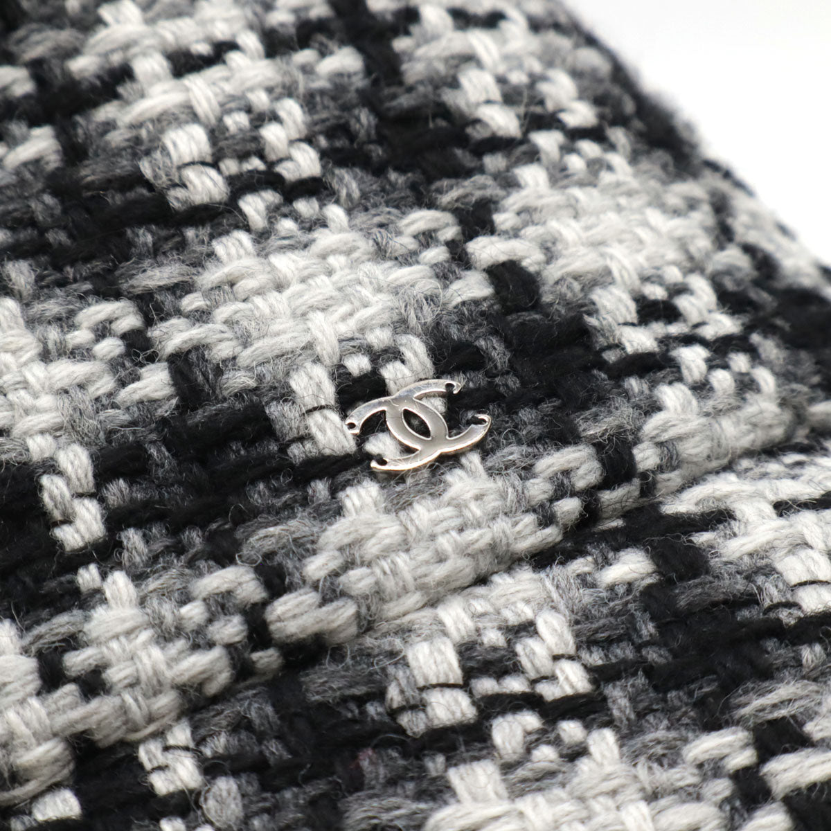 Chanel Tweed Coco Mark Bucket Hat Wool Hat Classic Flap Tote