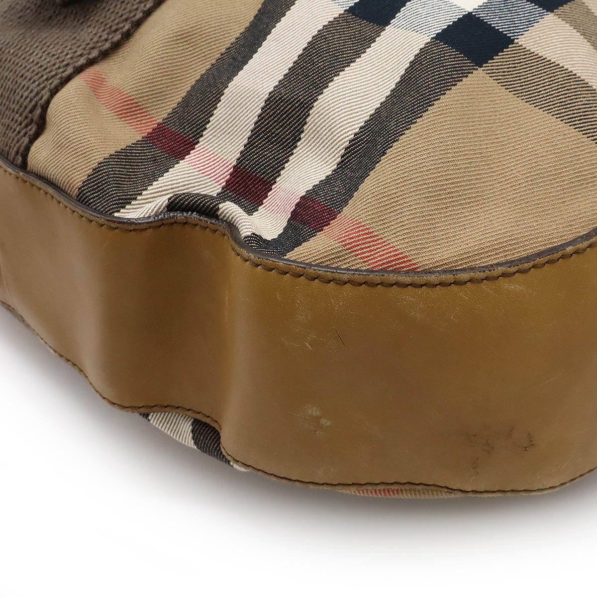 Burberry Ho Check Canvas Leather 2way Shoulder Bag