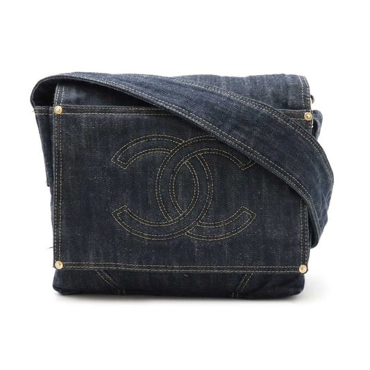 Chanel Sparkling Denim Coco 2way Shoulder Bag A31987