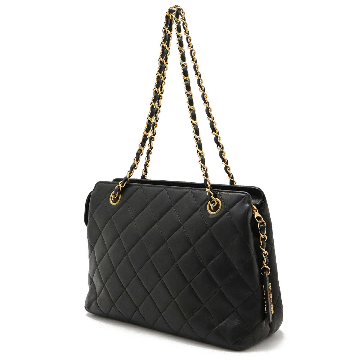 Chanel Lambskin CHAIN TOTE 2way Tote Bag Classic Flap
