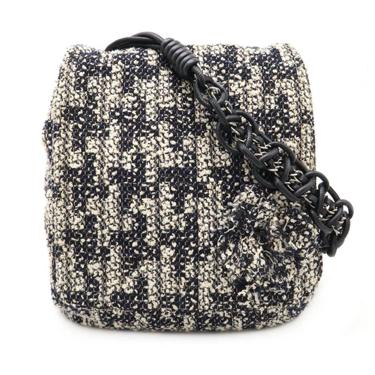 Chanel Tweed Camellia Chain Shoulder Bag Shoulder Bag