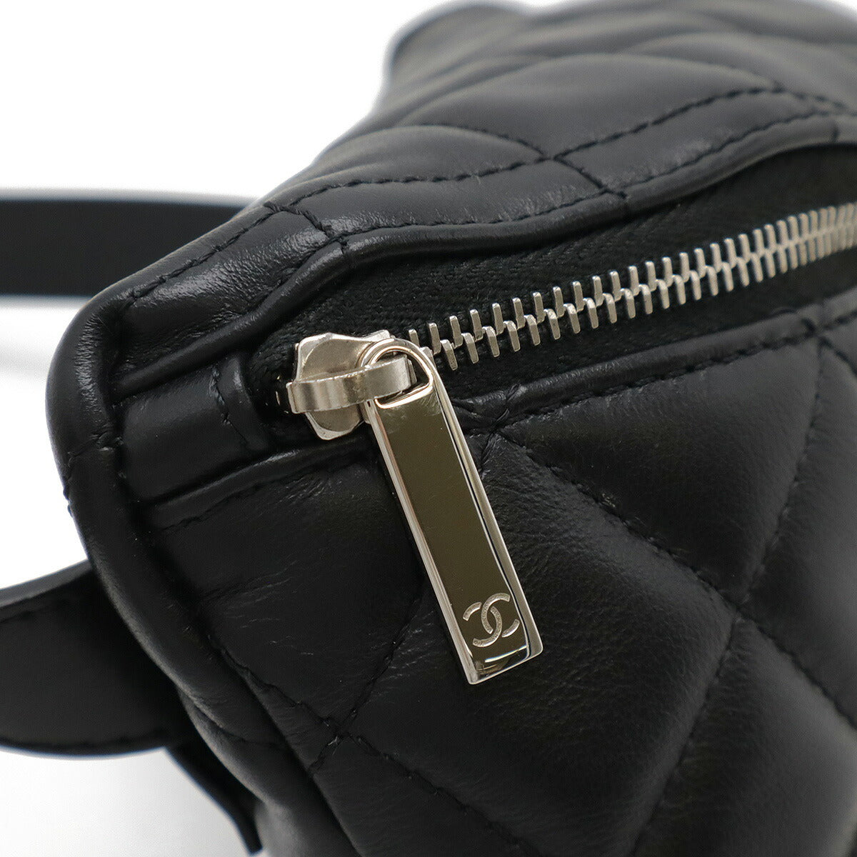 Chanel Lambskin Matelasse Belt Bag Black