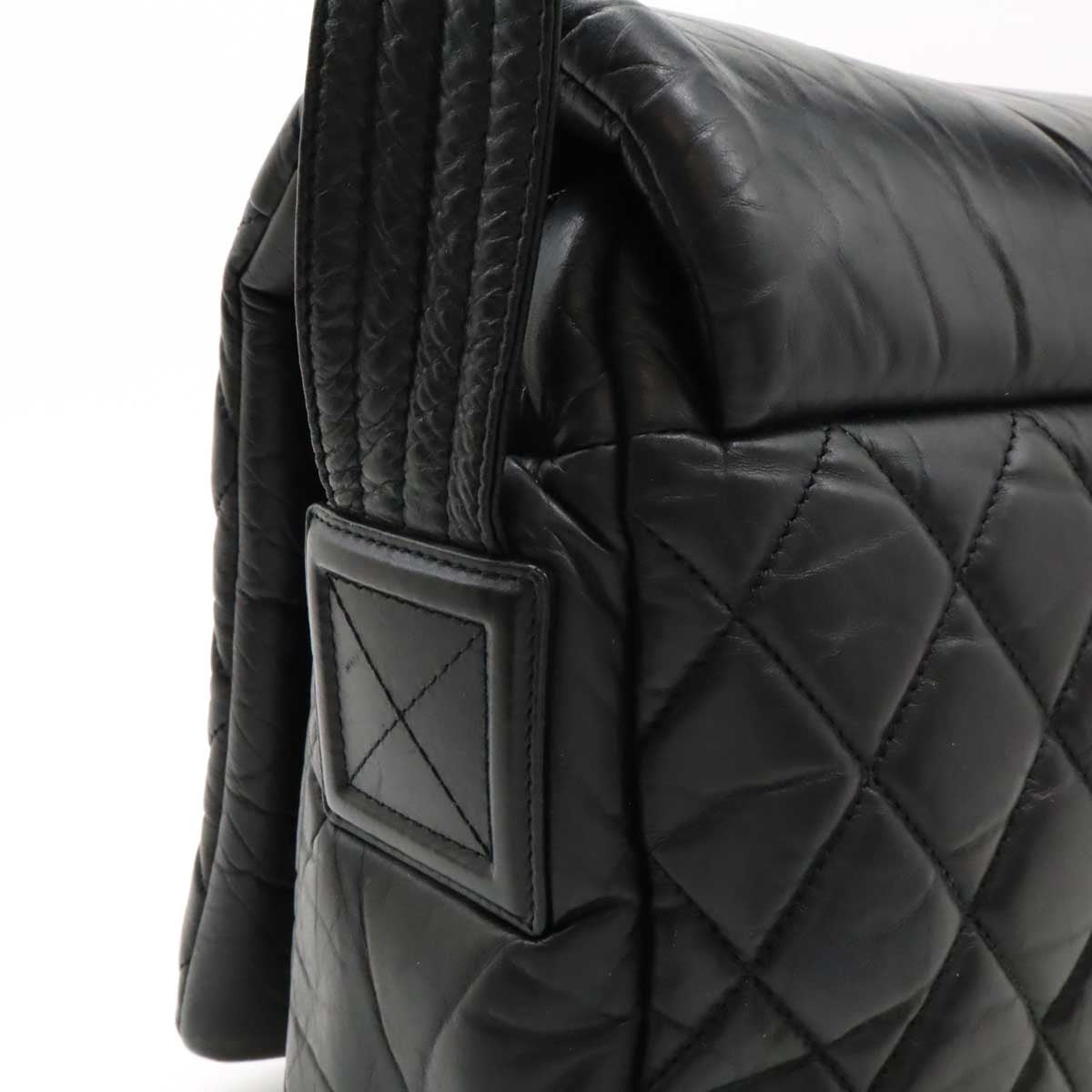 Chanel All Leather Coco Cocoon Matelasse Shoulder Bag Classic Flap