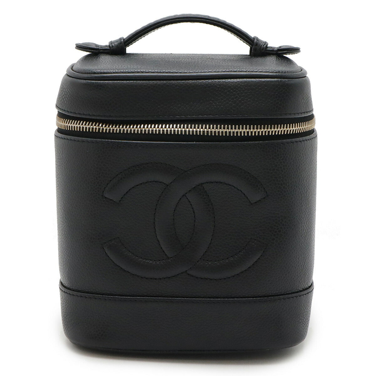 Chanel Coco Mark Caviar Skin Vanity Bag Classic Flap