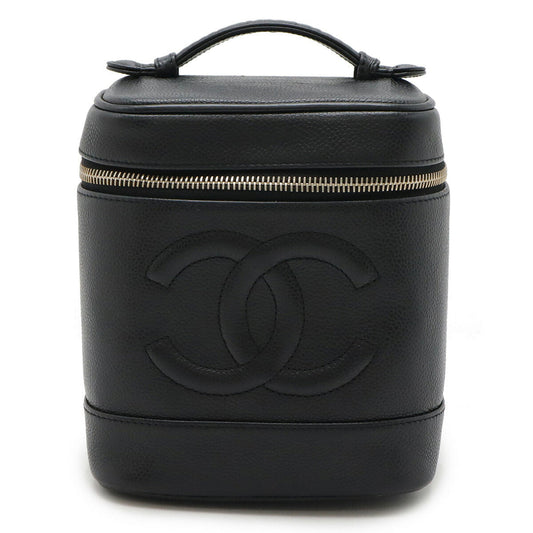 Chanel Coco Mark Caviar Skin Vanity Bag Classic Flap