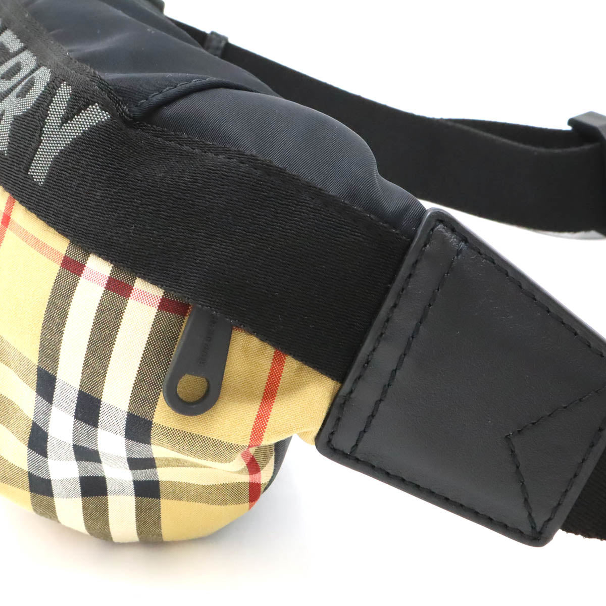 Burberry Nylon/Leather Check 2way Waist Bag 8026557