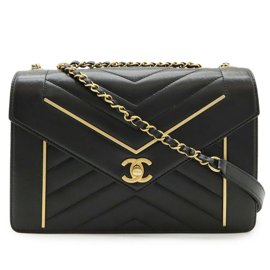 Chanel V Stitch Chevron Coco Lambskin Shoulder Bag