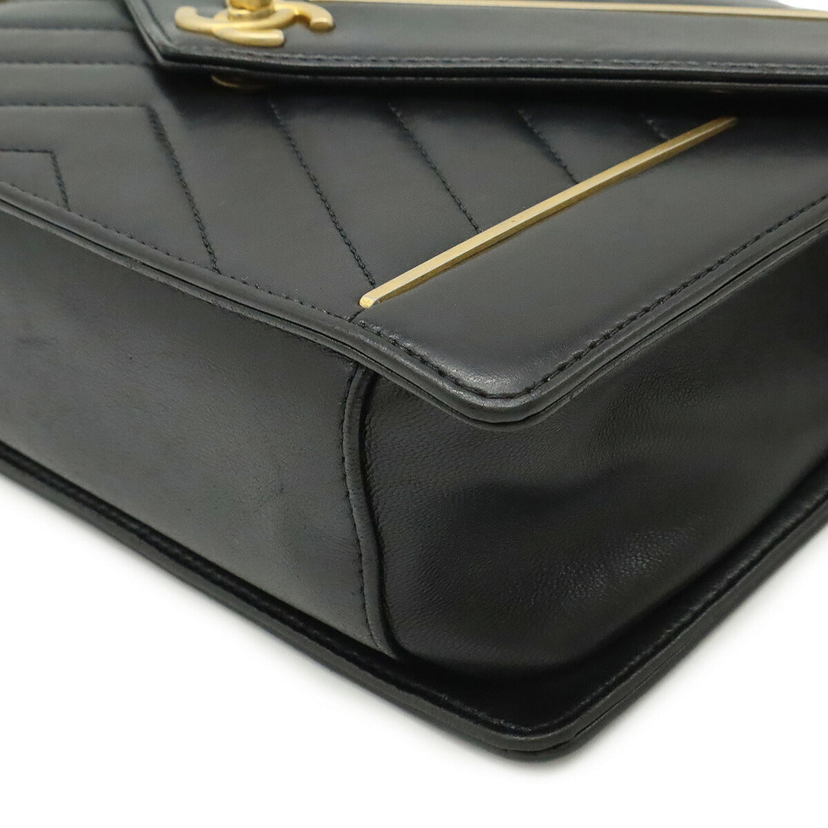 Chanel V Stitch Chevron Coco Lambskin Shoulder Bag