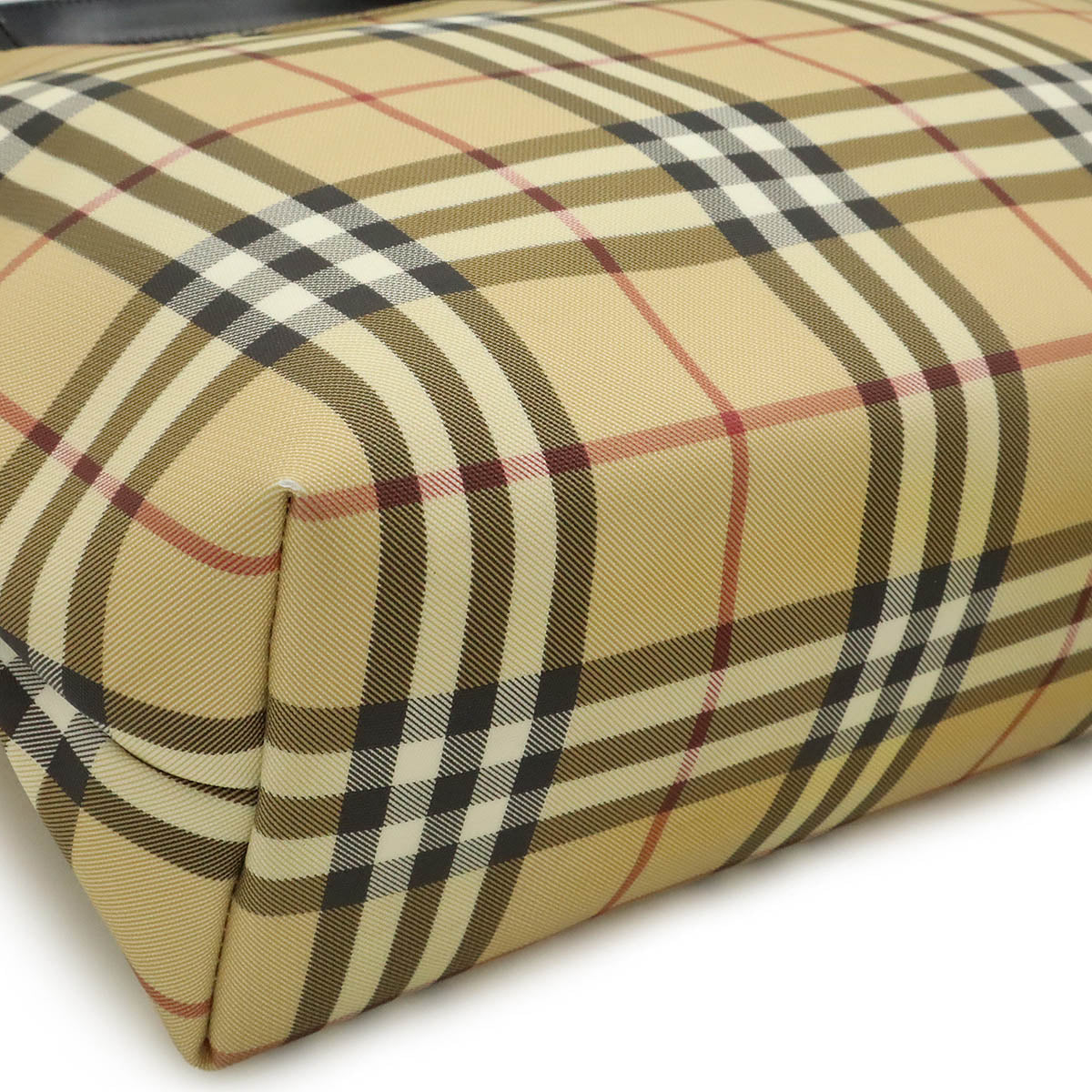 Burberry Check PVC Leather Tote Bag