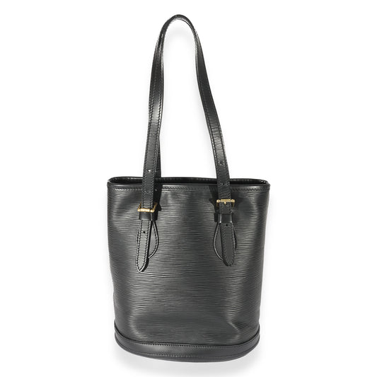Louis Vuitton Black Epi Leather Petit Bucket Bag