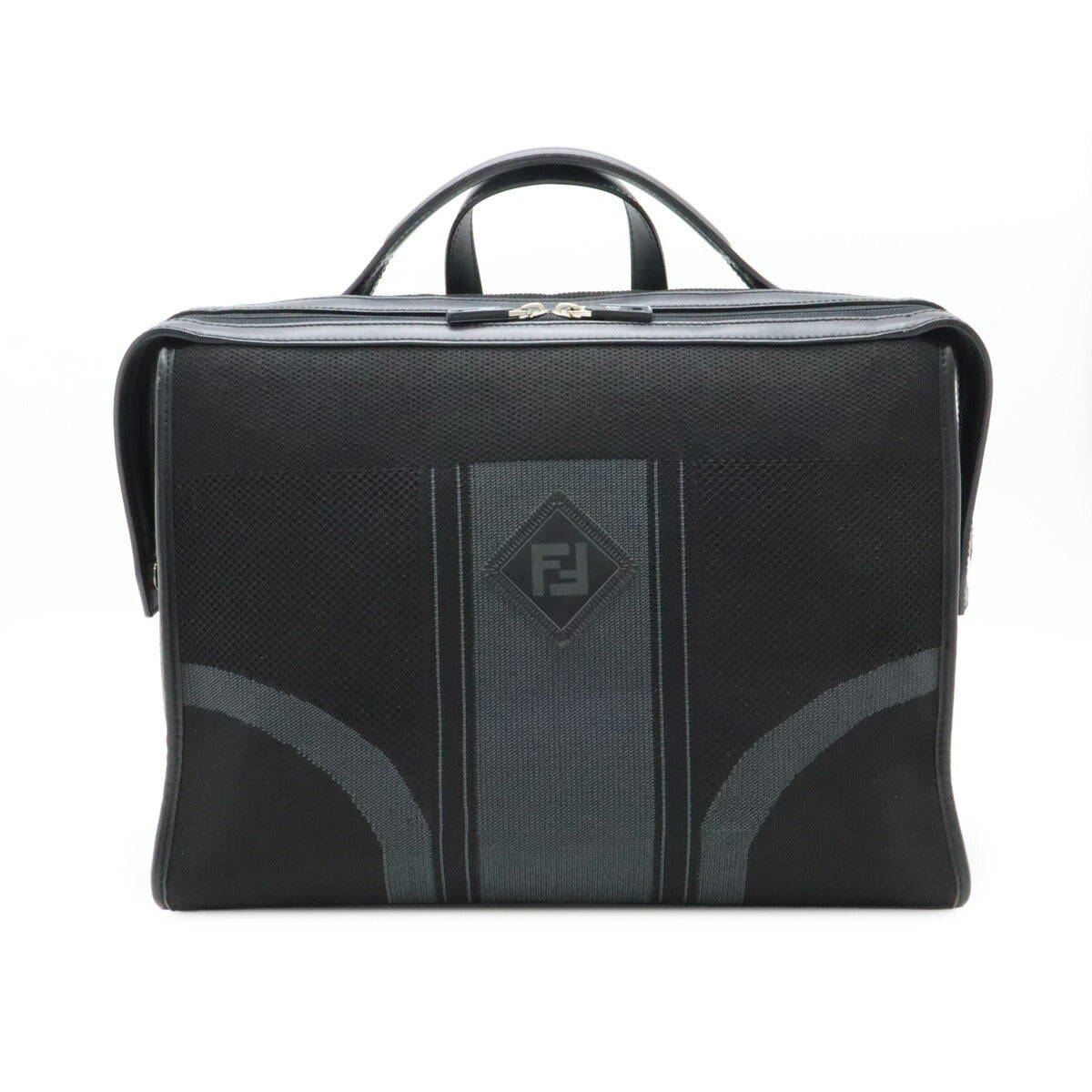 Fendi 7VA400 Canvas Leather Business Bag