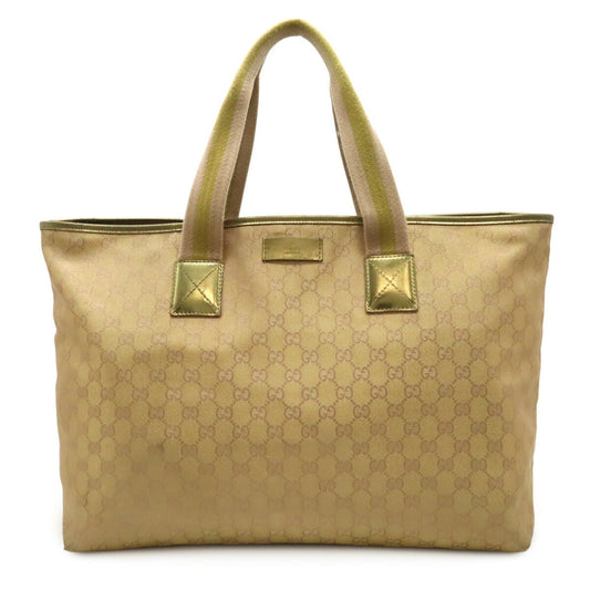Gucci GG Canvas Metallic Leather 2way Bag