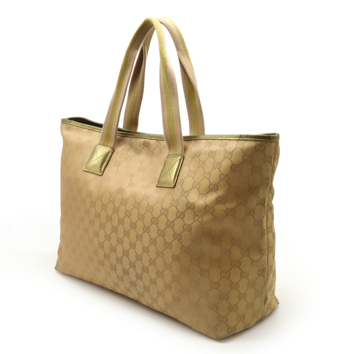 Gucci GG Canvas Metallic Leather 2way Bag