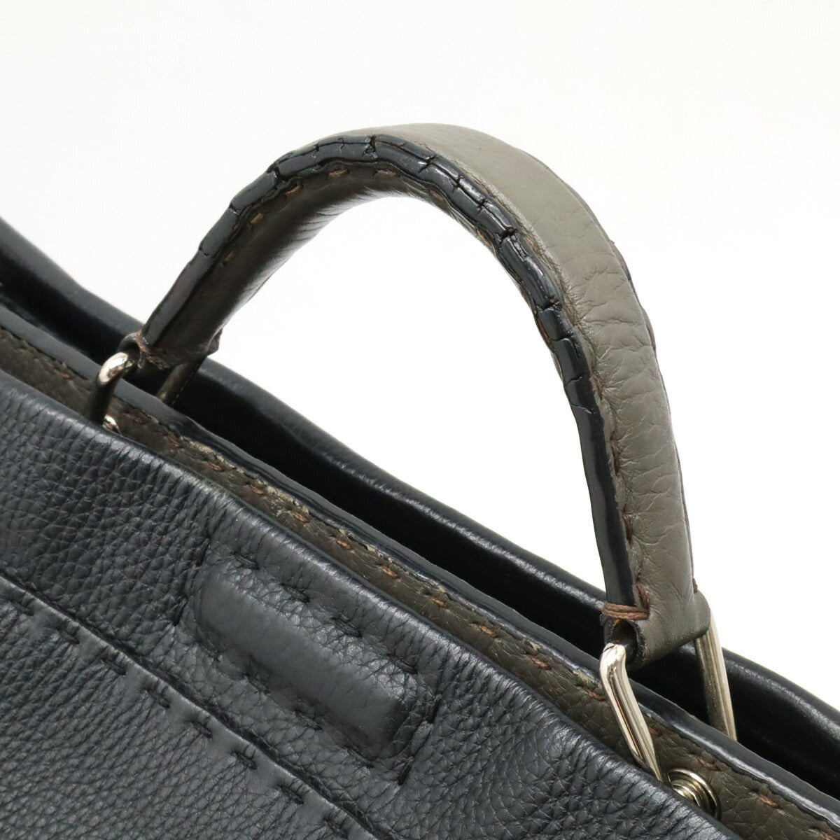 Fendi Peekaboo Sellaria Leather 2way Briefcase