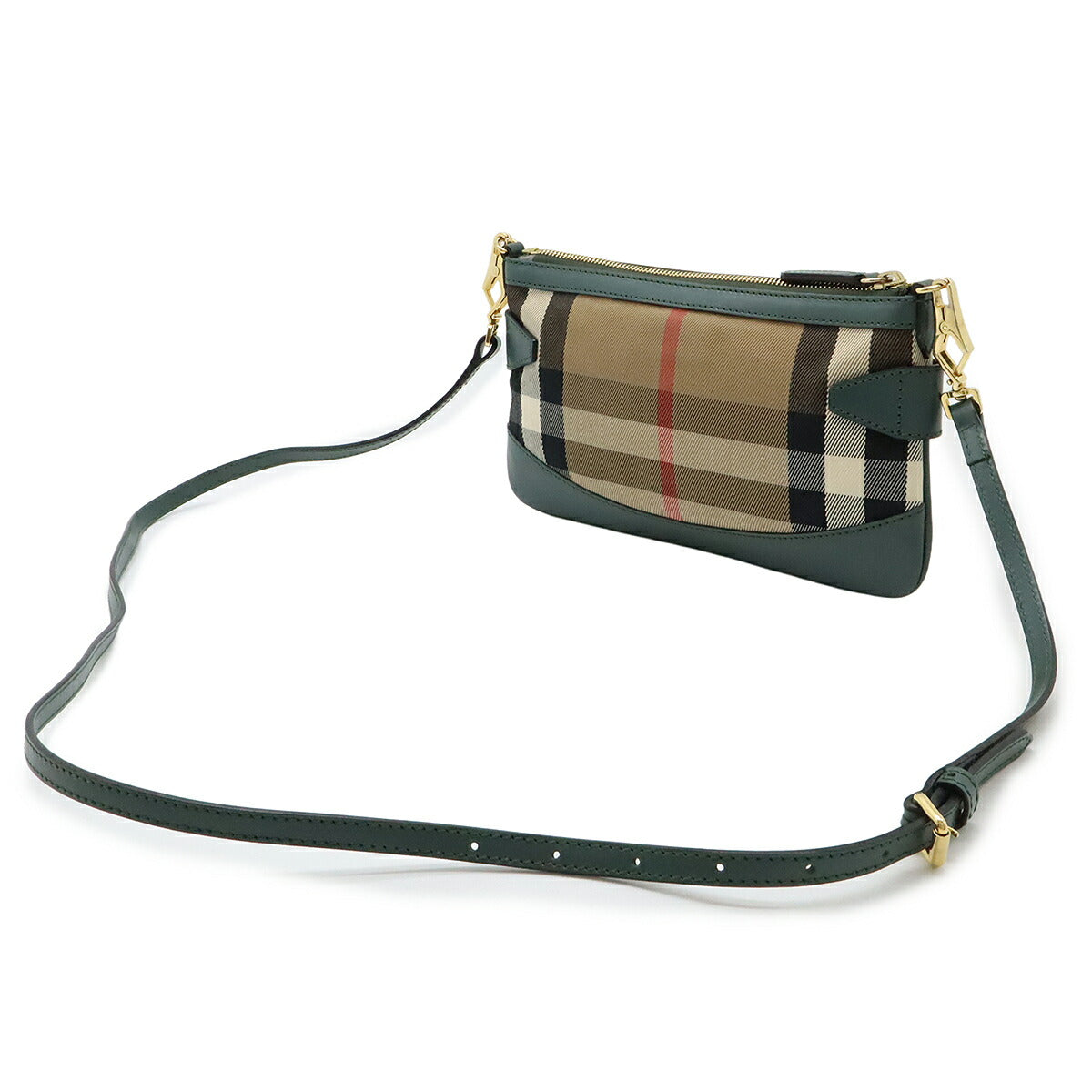 Burberry Ho Check Canvas Leather 2way Shoulder Bag