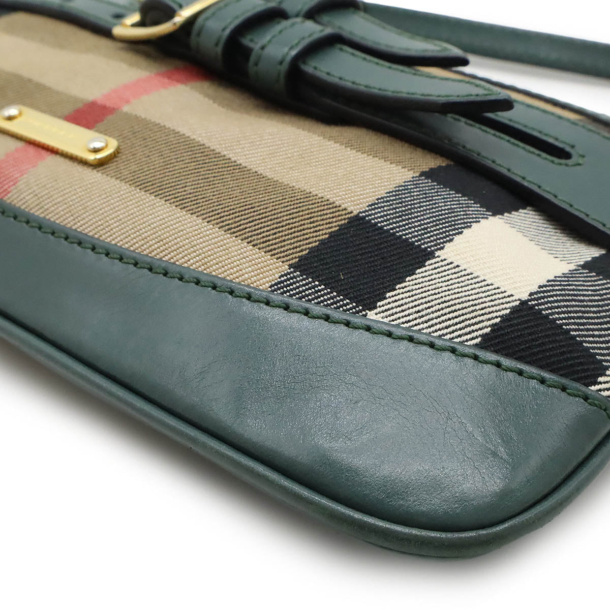Burberry Ho Check Canvas Leather 2way Shoulder Bag