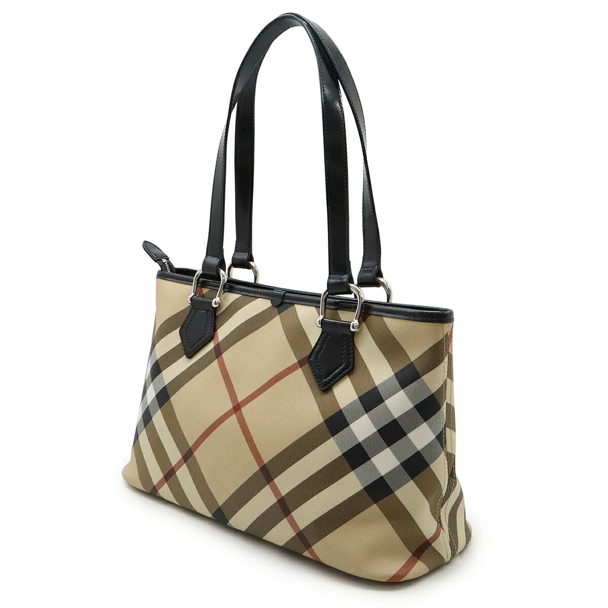 Burberry Ho Check PVC Leather Tote Bag