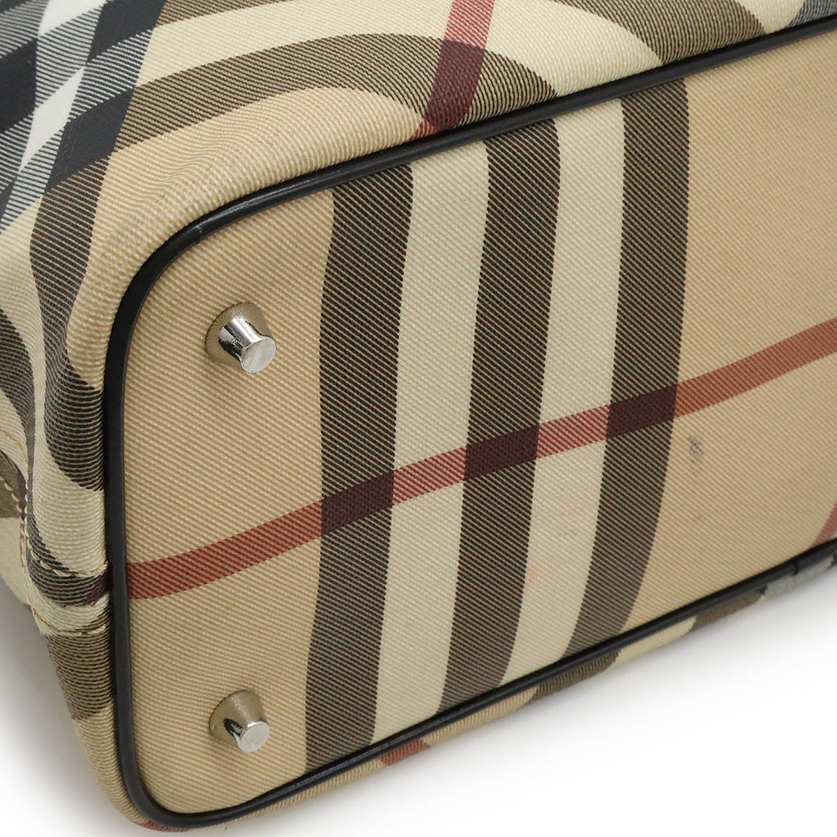 Burberry Ho Check PVC Leather Tote Bag