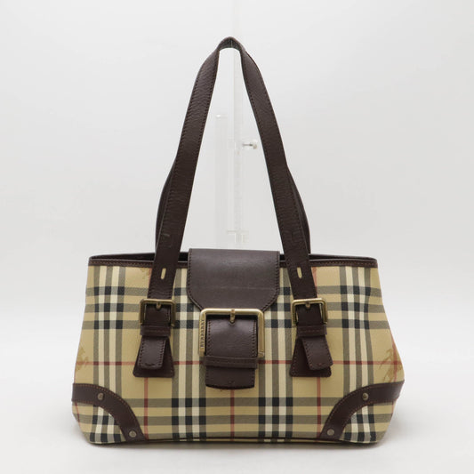 Burberry Nova Check PVC Leather Handbag