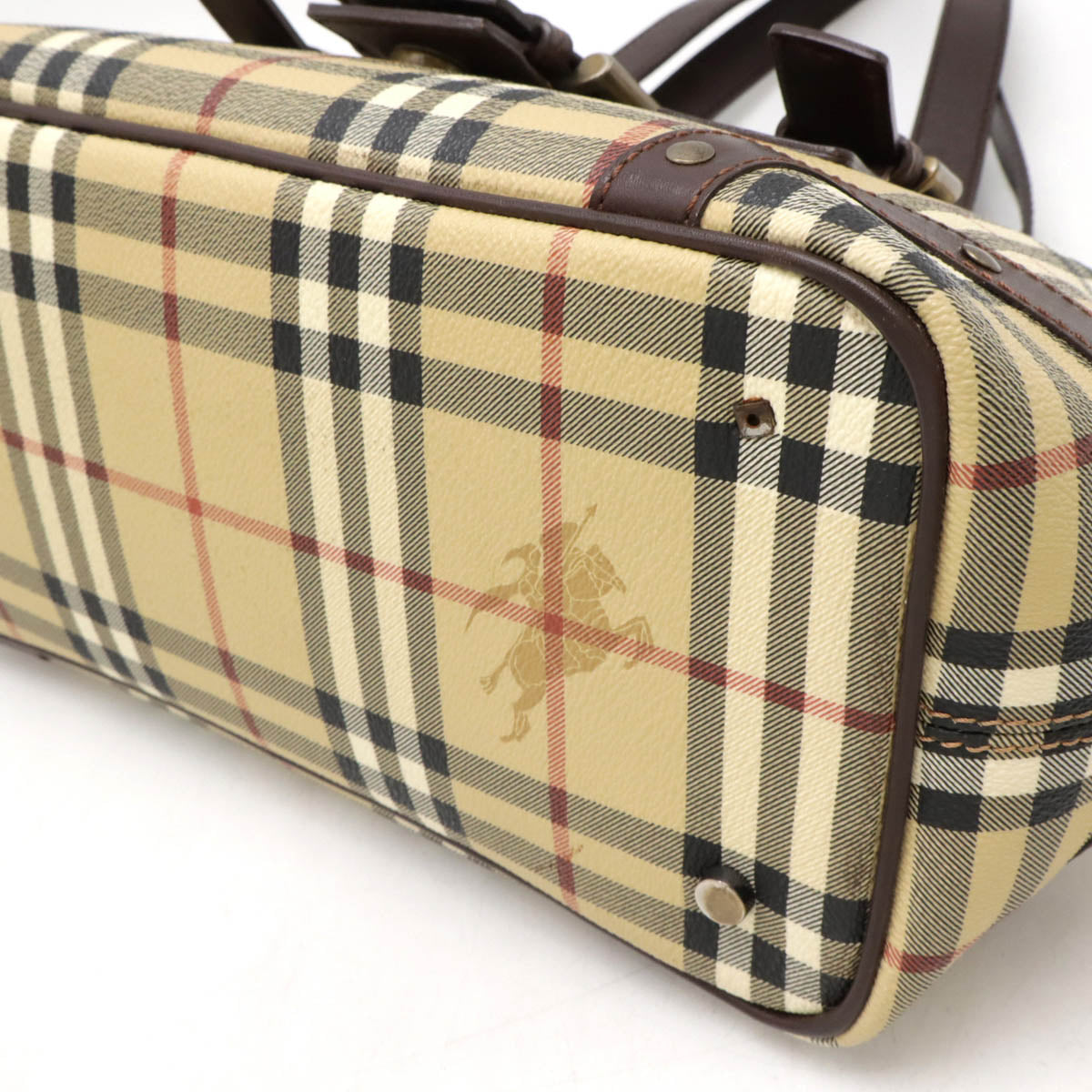 Burberry Nova Check PVC Leather Handbag