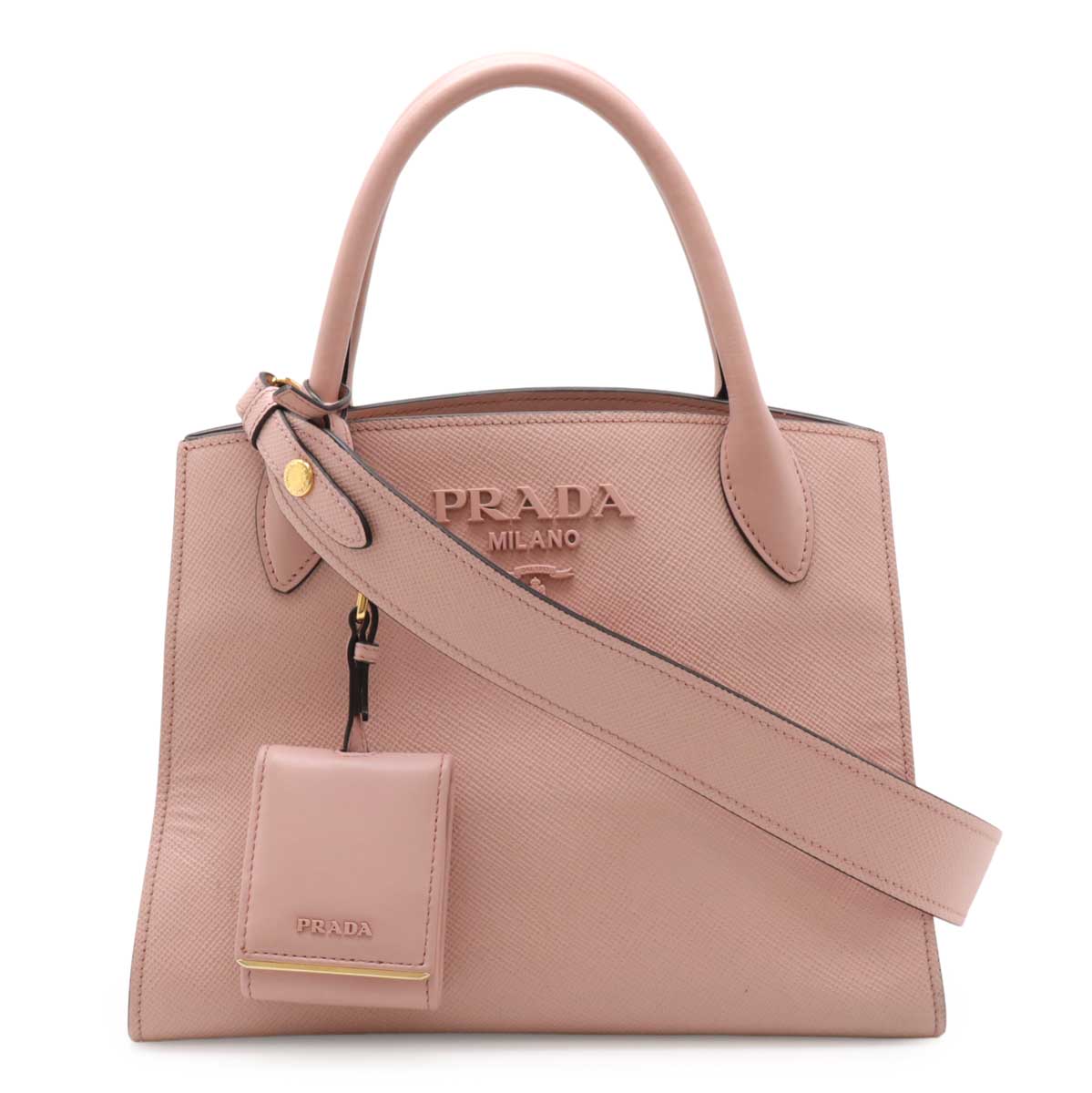 Prada Monochrome Saffiano 2way bag