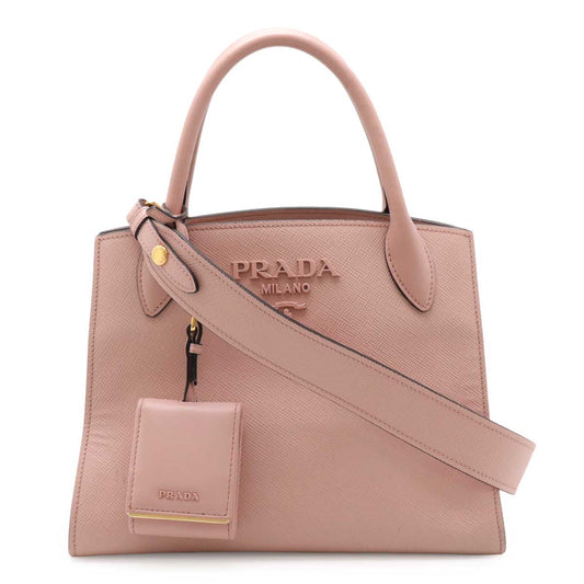 Prada Monochrome Saffiano 2way bag