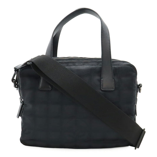 Chanel New Travel Line Nylon Jacquard Leather 2way Bag