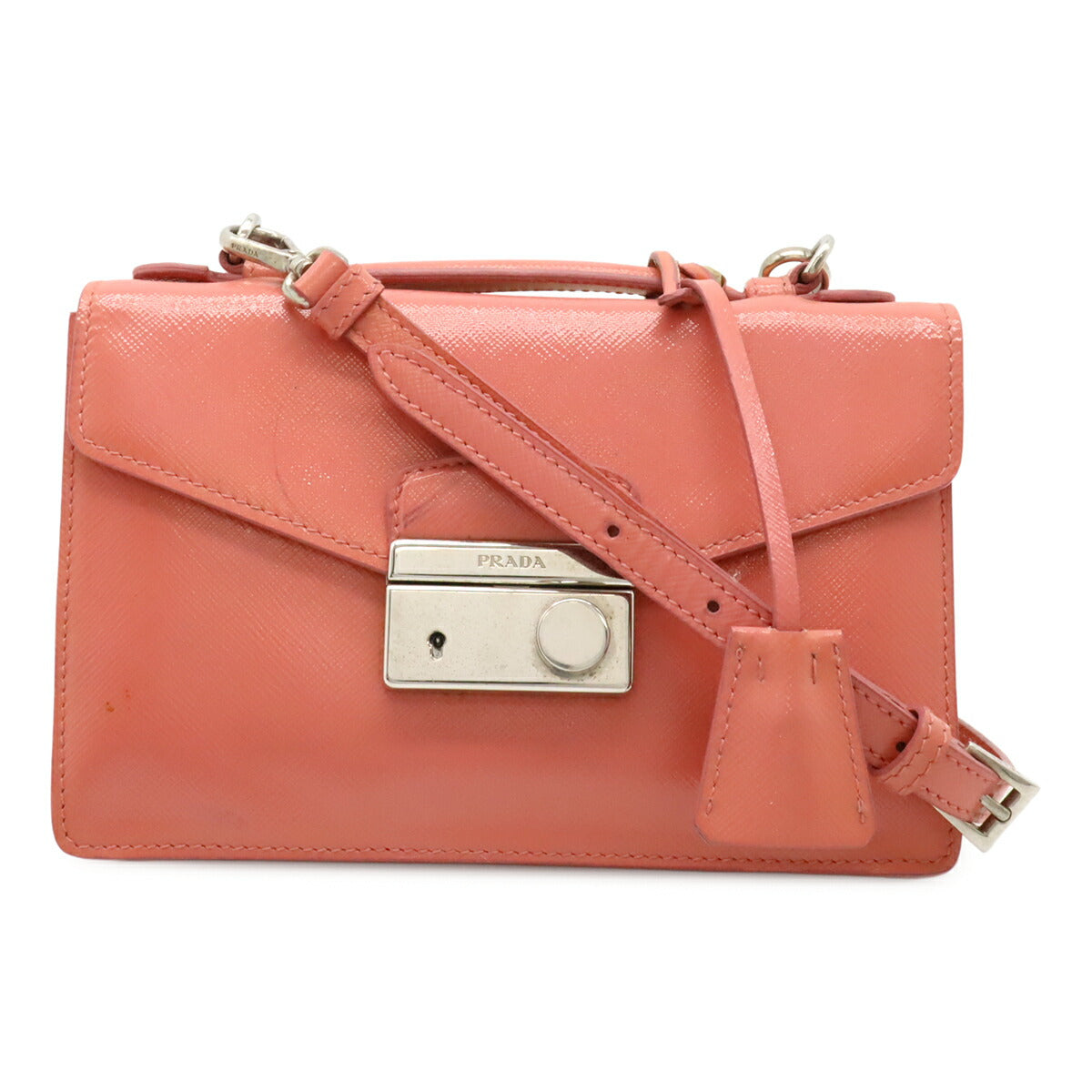 Prada Saffiano Vernic 2way Handbag