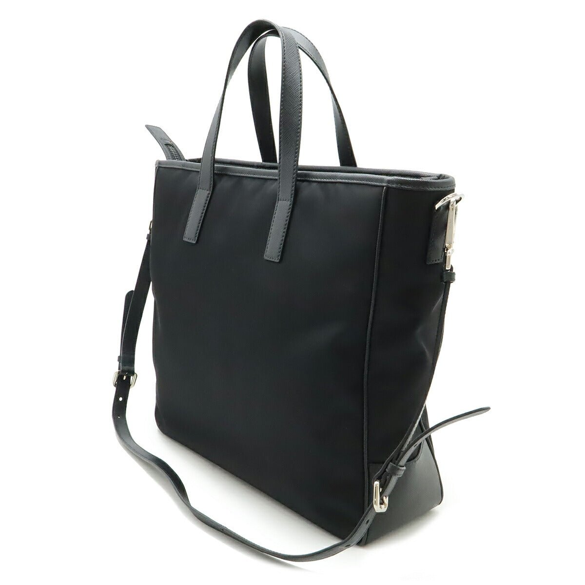 Prada Triangle Logo Nylon Leather 2way Bag
