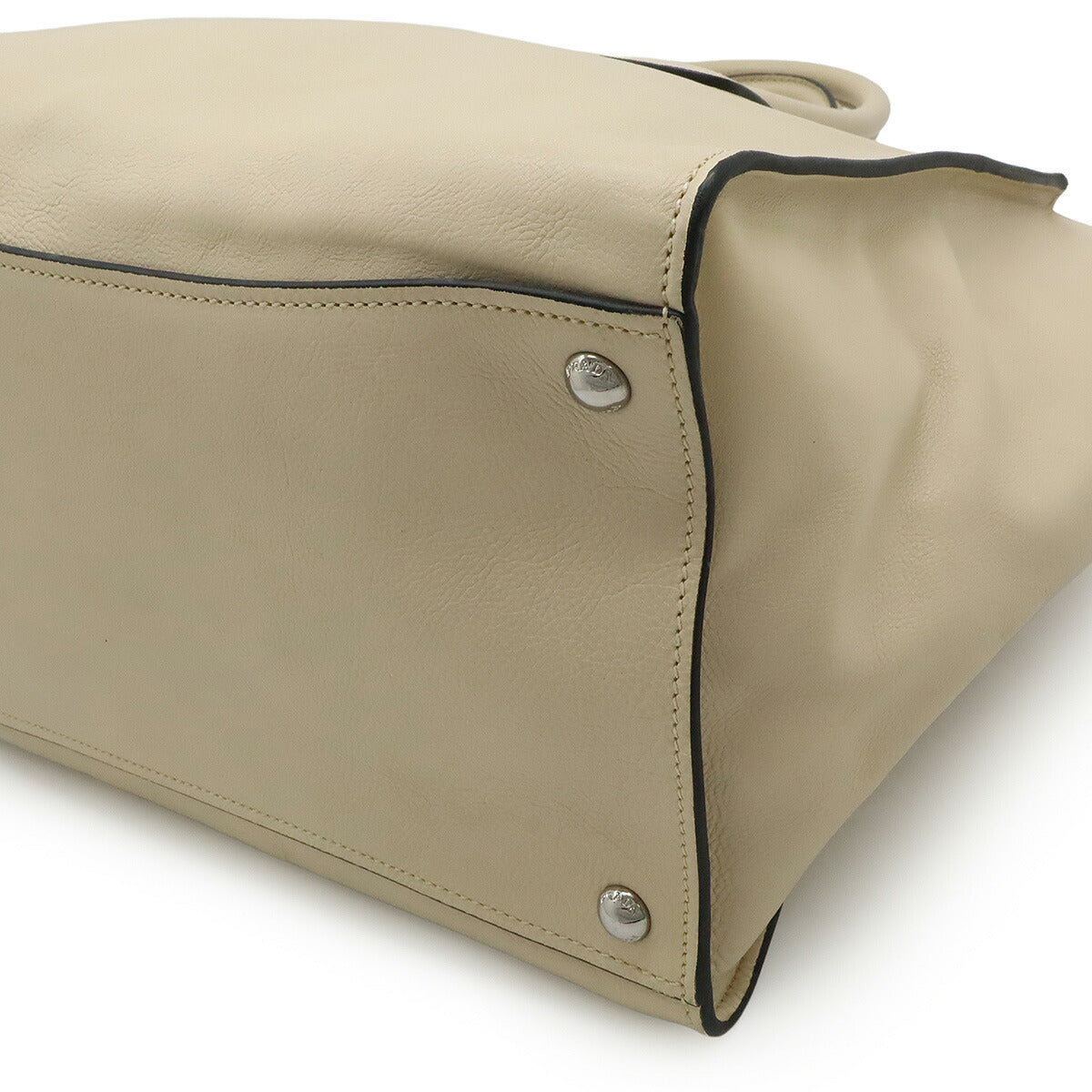Prada Triangle Logo Leather 2way Bag
