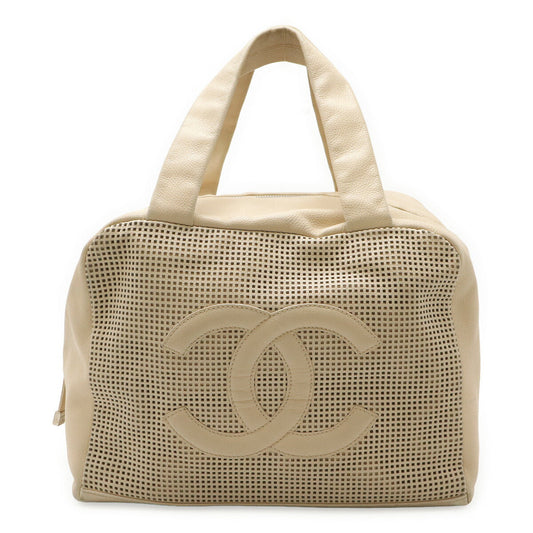 Chanel Coco Mark Leather Handbag