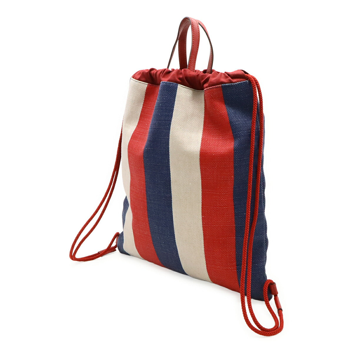 Gucci Gucci Print Tricolore Canvas Leather Backpack