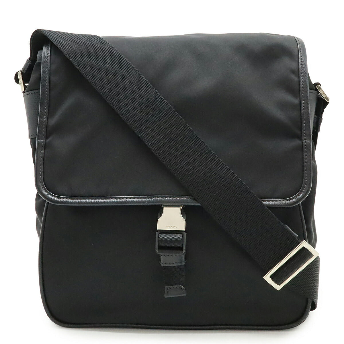 Prada Nylon Leather Messenger Bag