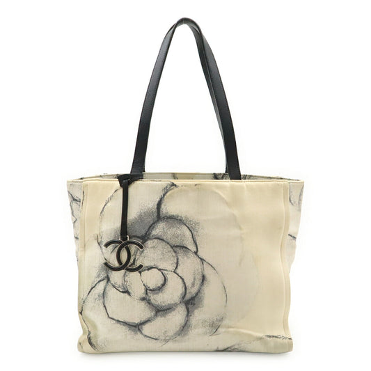 Chanel Camellia Canvas Leather 2way Bag