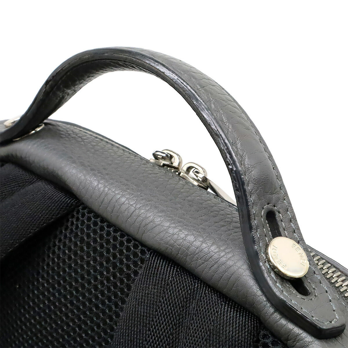 Fendi Melon Small Zucca Canvas Leather Shoulder Bag