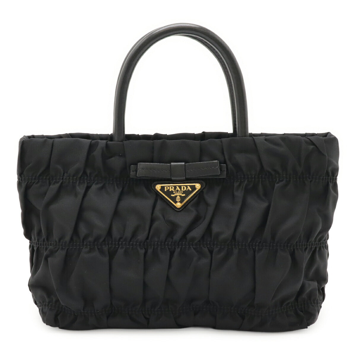 Prada BN1675 Nylon Leather Handbag