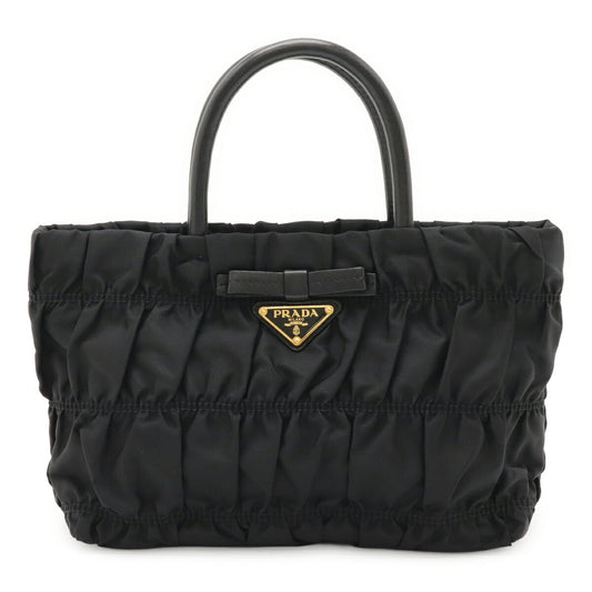 Prada BN1675 Nylon Leather Handbag