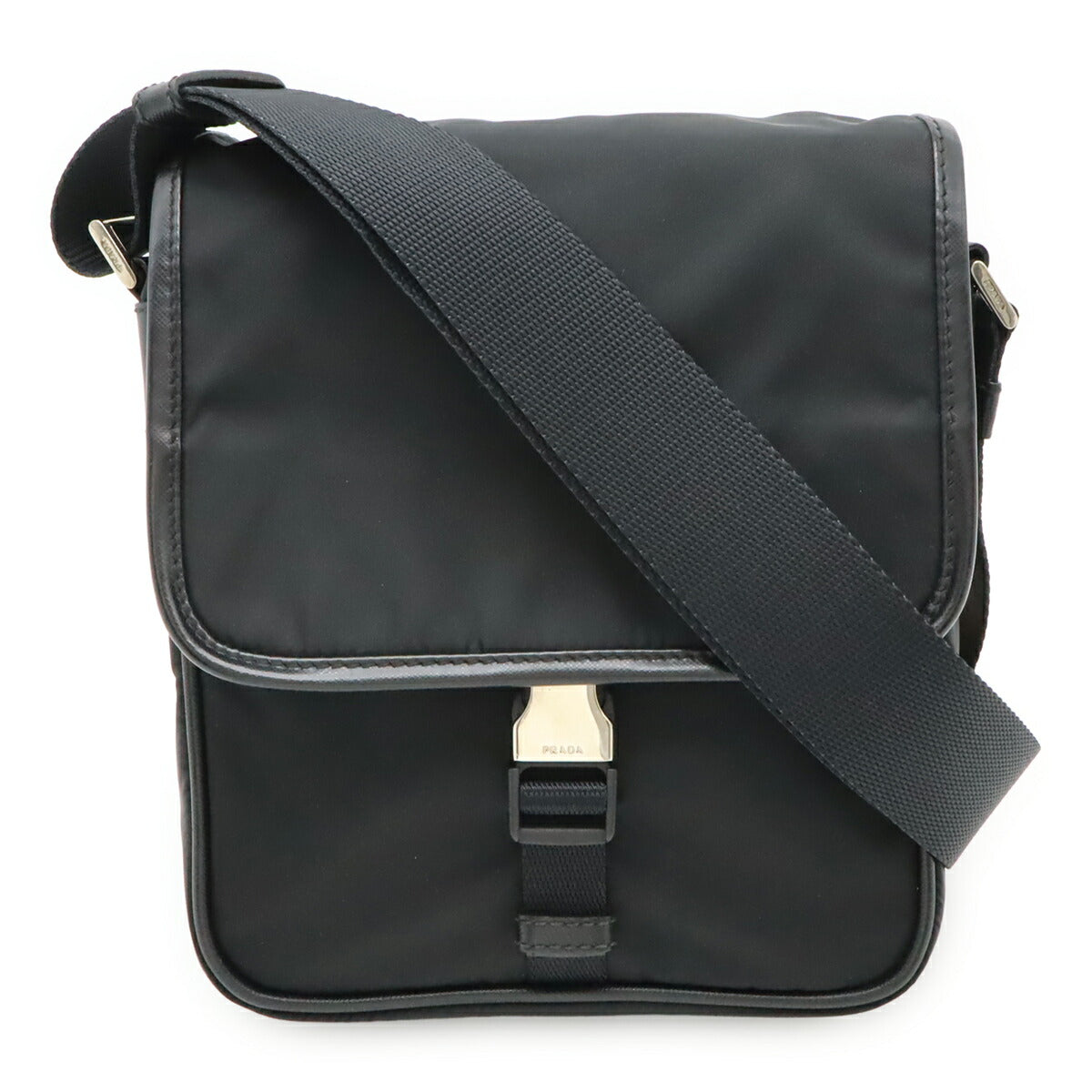 Prada Nylon Leather Shoulder Bag