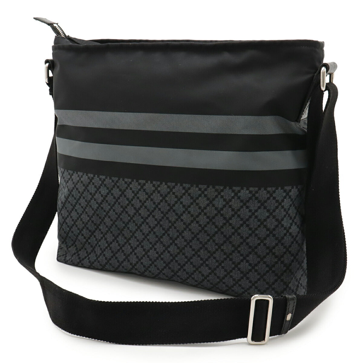 Gucci Diamante Nylon Leather Shoulder Bag