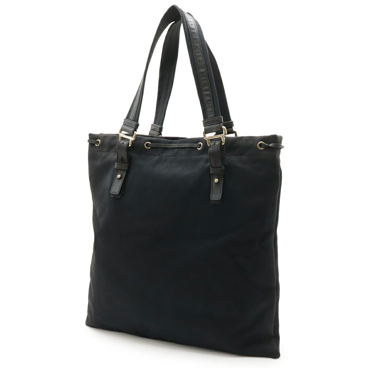 Saint Laurent Kahala Rive Gauche Canvas Leather Tote Bag