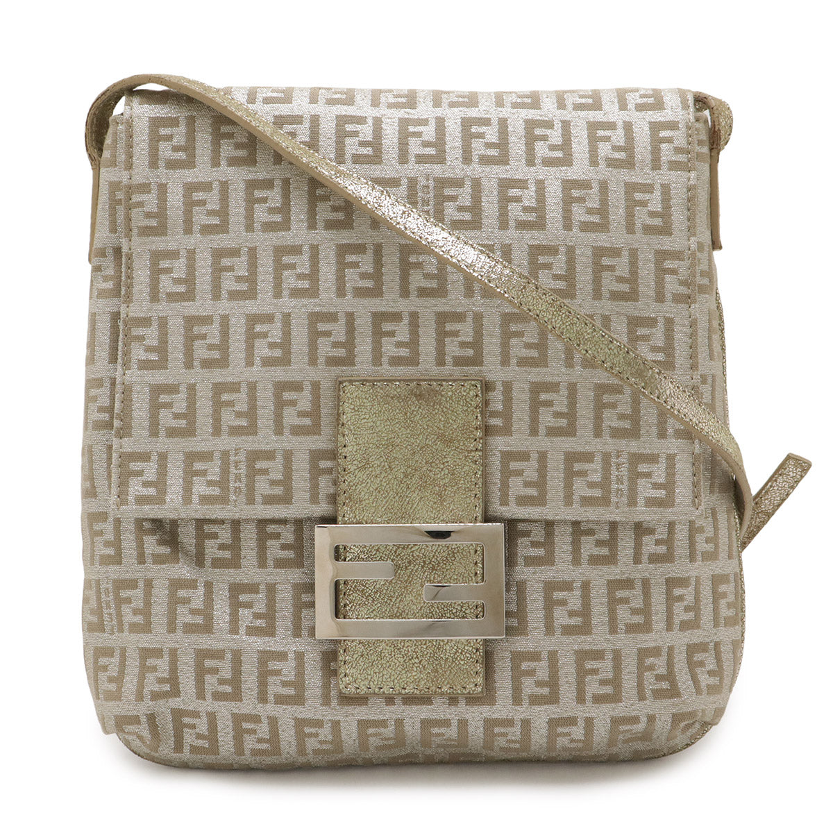 Fendi Zucchino Canvas Shoulder Bag