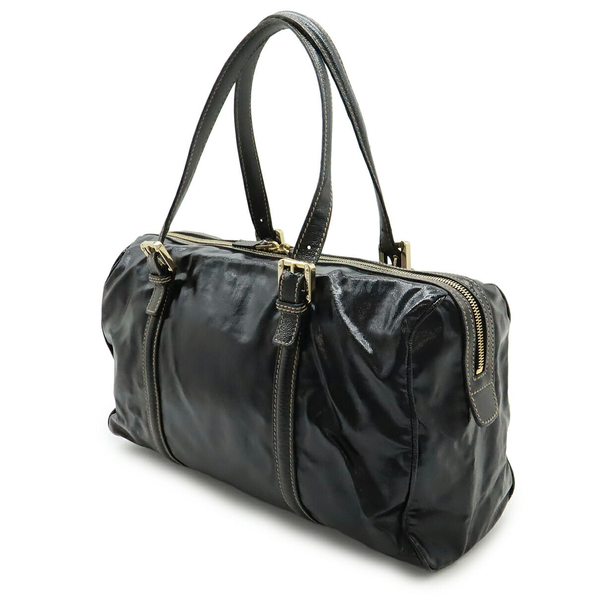 Gucci Interlocking G Coated Canvas Boston Bag