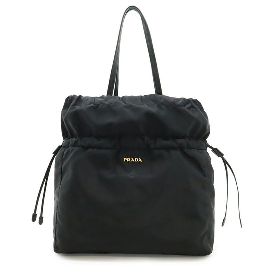 Prada Logo Jacquard Nylon Leather 2way Bag